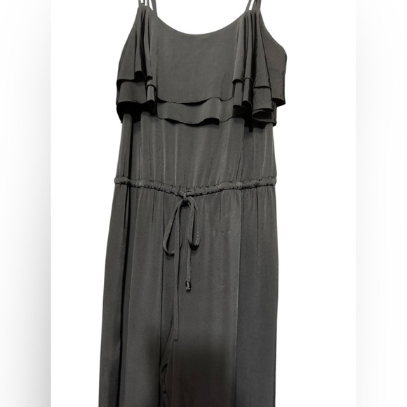 Vintage BEBE Sexy Black Sleeveless Jumpsuit Tie Waist Adjustable Strap Y2K XS - Picture 8 of 16